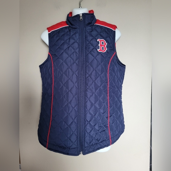 Genuine Merchandise Quilted Vest in Navy and Red Women Red Sox, Size Small - Picture 1 of 4